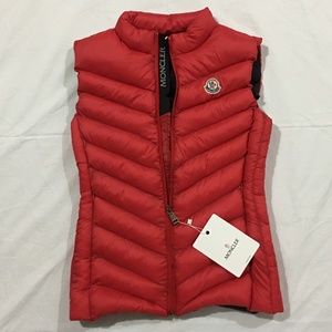 Moncler Jackets & Coats - Women's Moncler Red Vest Moncler Jackets & Coats - Women's Moncler Red Vest